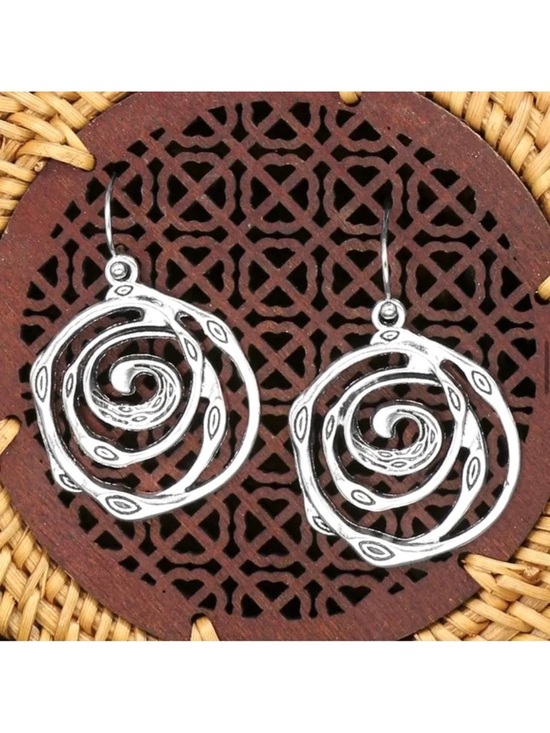 Jewelry - ⭐️ 5 for $25 Vintage Style Silver Tone Hoop Earrings